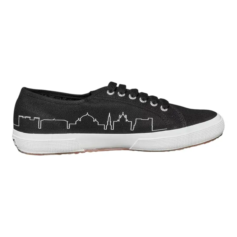 Superga Sneakers tinta unita con Lacci Nero per Bambino