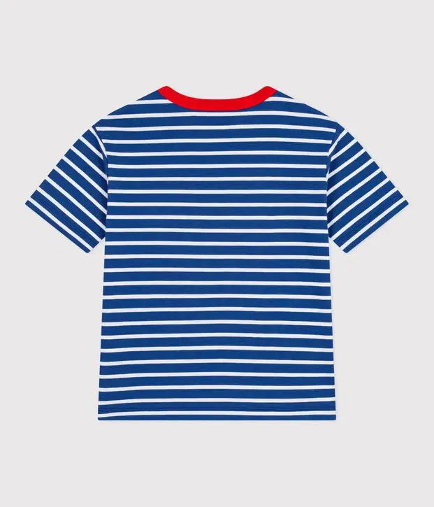 T-shirt a maniche corte in cotone a righe bambino