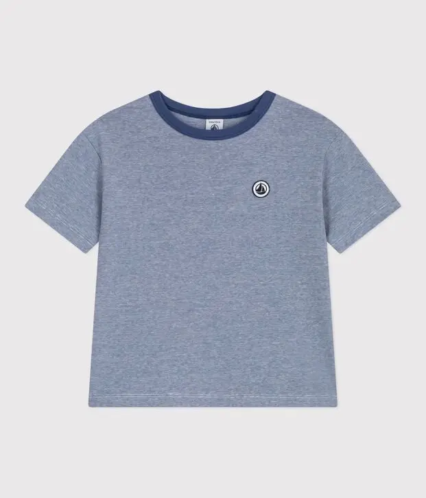 T-shirt a maniche corte in cotone a righe bambino