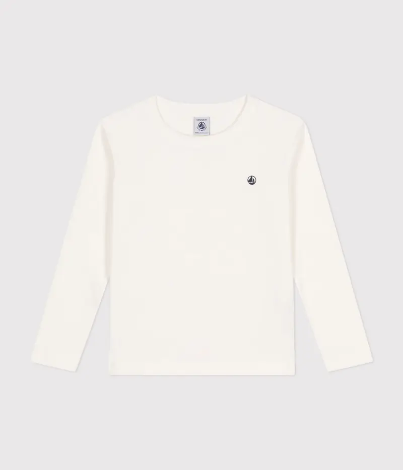 T-shirt a maniche lunghe a costine Petit Bateau