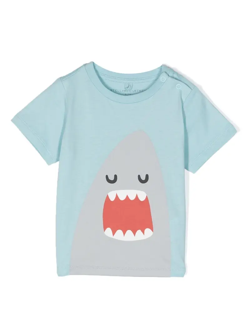 T-SHIRT AZZURRA CON STAMPA STELLA MCCARTNEY