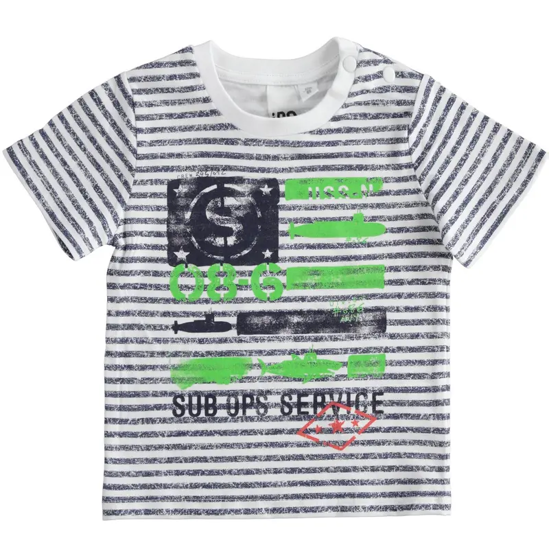T-shirt bambino fasciata con stampa green