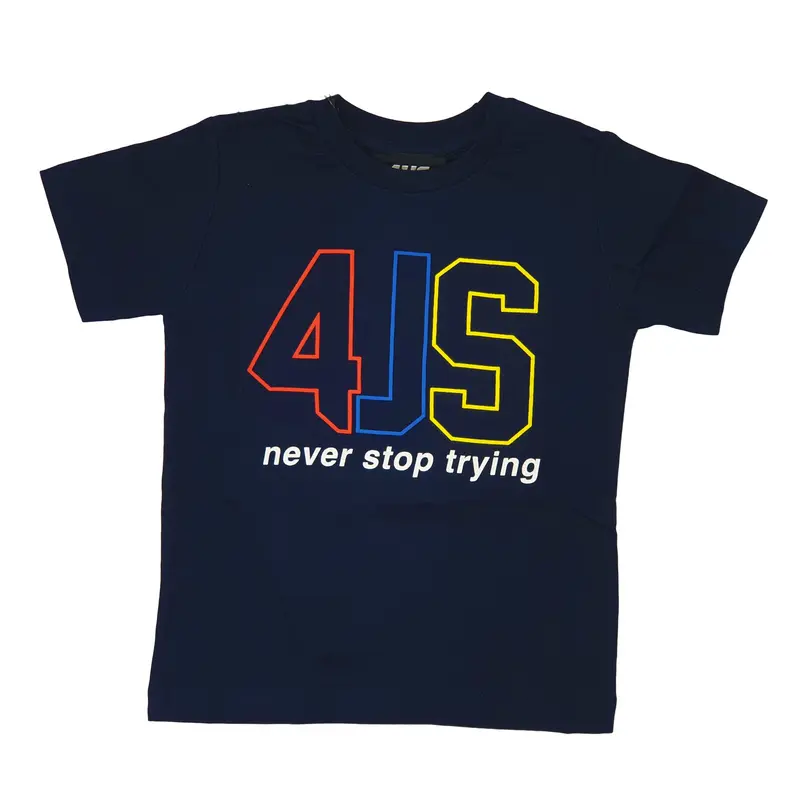 T-SHIRT bambino Paciotti blu con logo colorato a contrasto