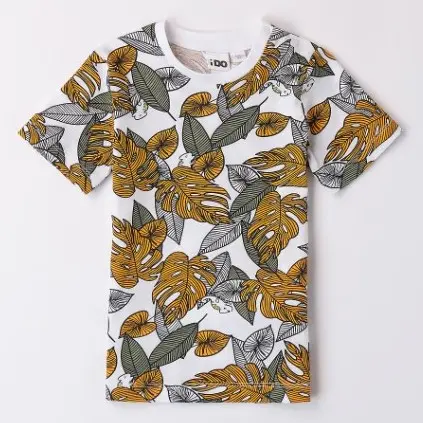 T-shirt bambino stampa foglie