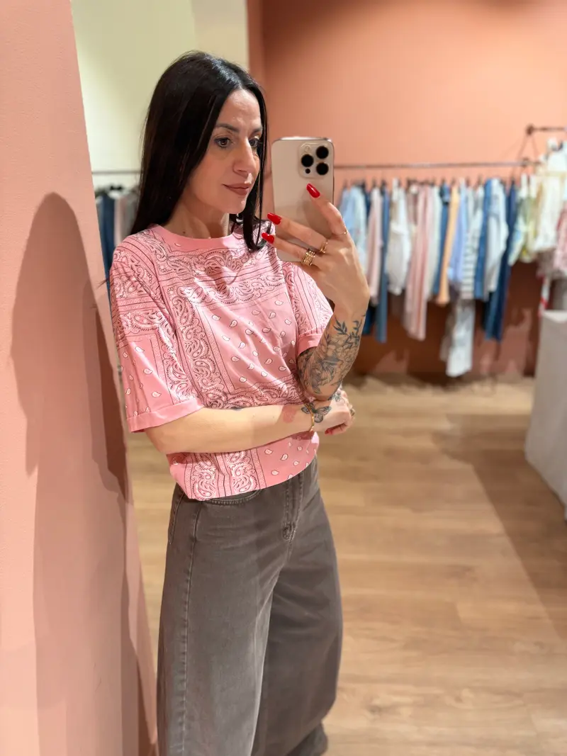 T Shirt bandana rosa