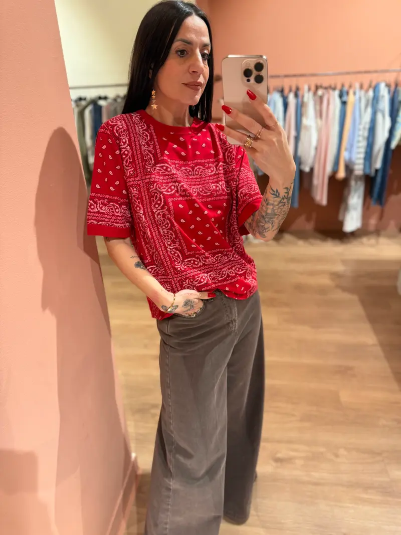 T Shirt bandana rosso