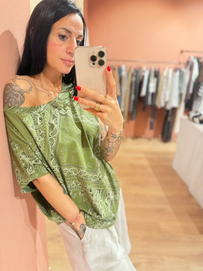 T-shirt bandana verde