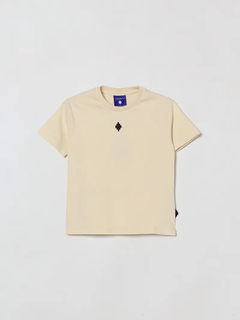 T-SHIRT BEIGE CON LOGO SUL RETRO MARCELO BURLON