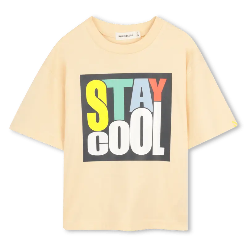 T-SHIRT BEIGE CON STAMPA BILLIEBLUSH