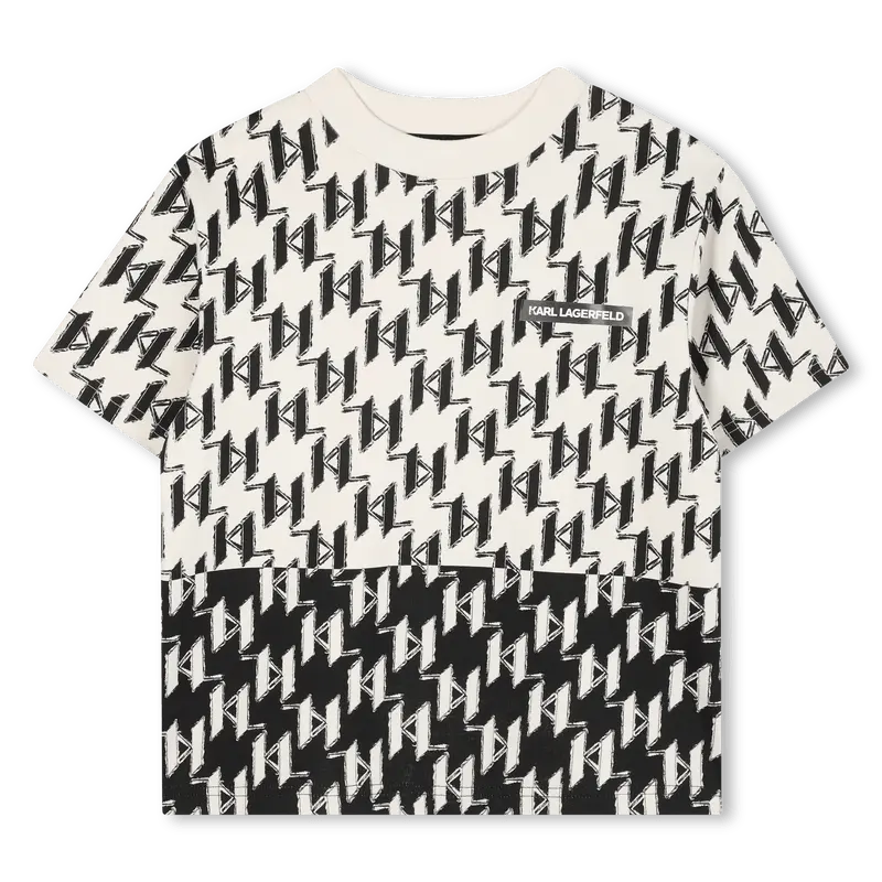 T-SHIRT BEIGE/NERA LOGATA KARL LAGERFELD