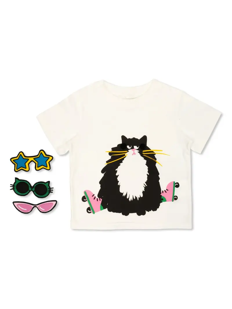 T-SHIRT BIANCA CON APPLICAZIONI STELLA MCCARTNEY