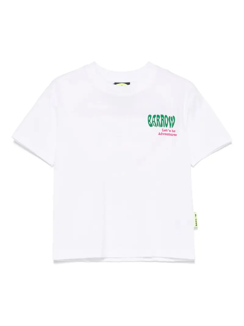 T-SHIRT BIANCA CON BORCHIE SUL RETRO BARROW