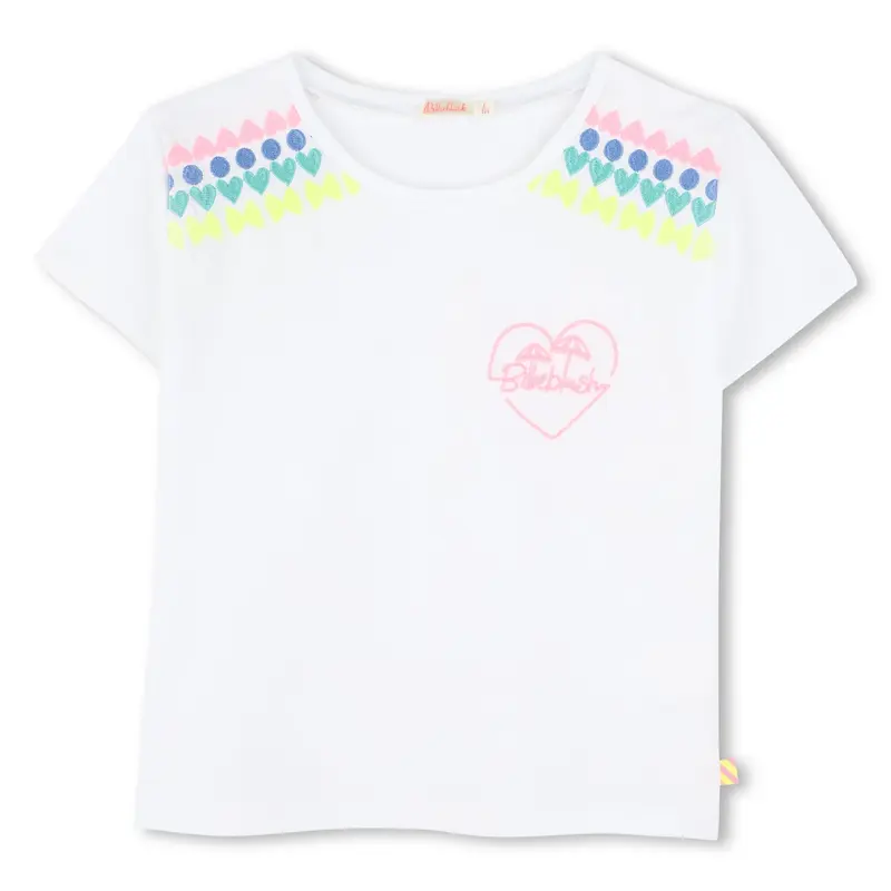T-SHIRT BIANCA CON DECORI IN RICAMO BILLIEBLUSH