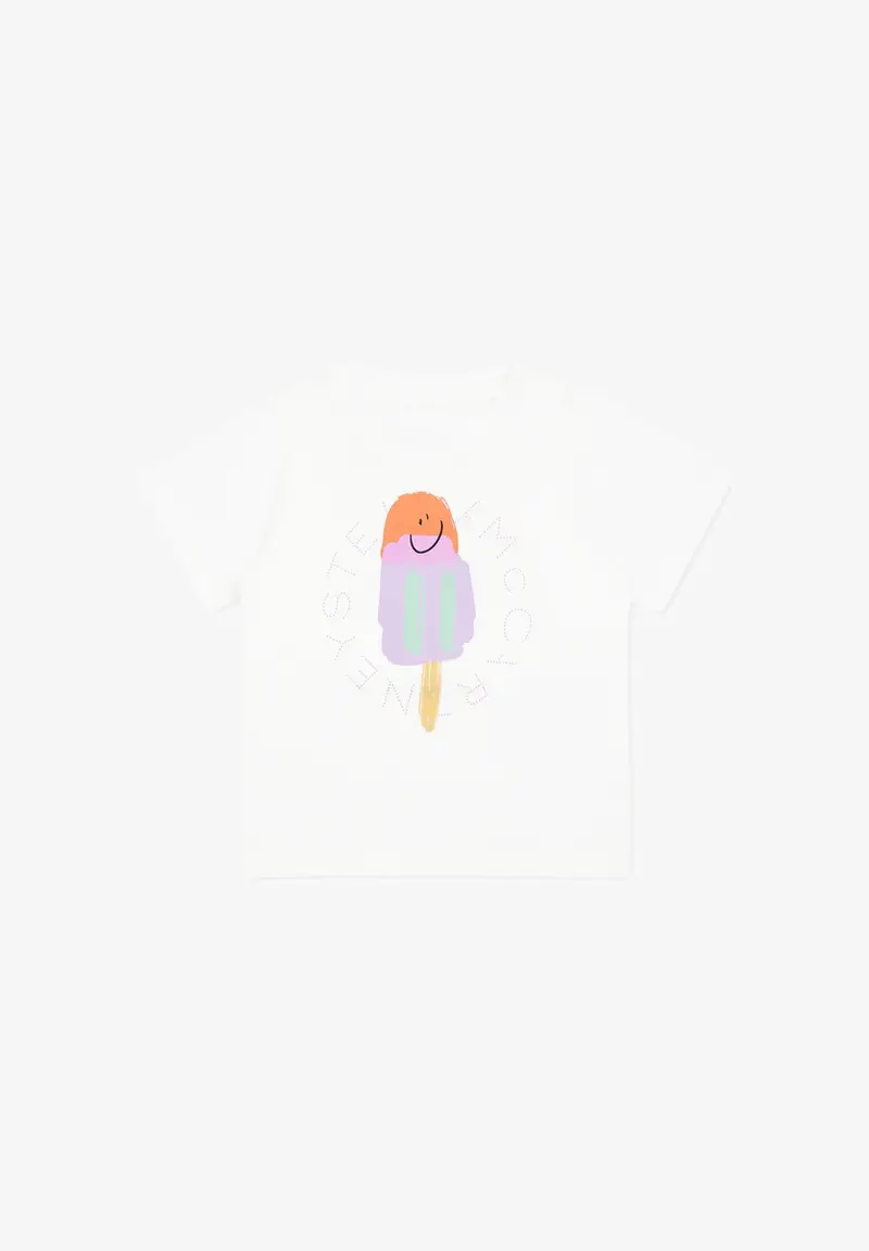 T-SHIRT BIANCA CON GELATO STELLA MCCARTNEY