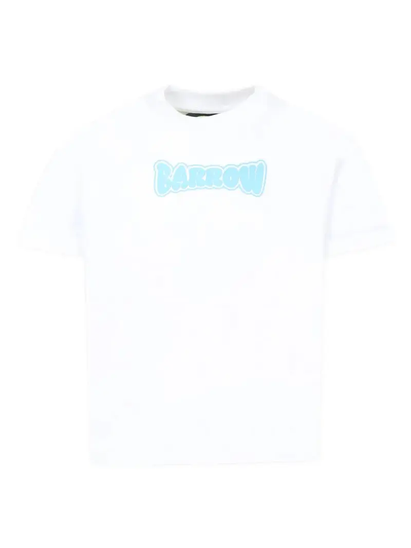 T-SHIRT BIANCA CON LOGO AZZURRO BARROW