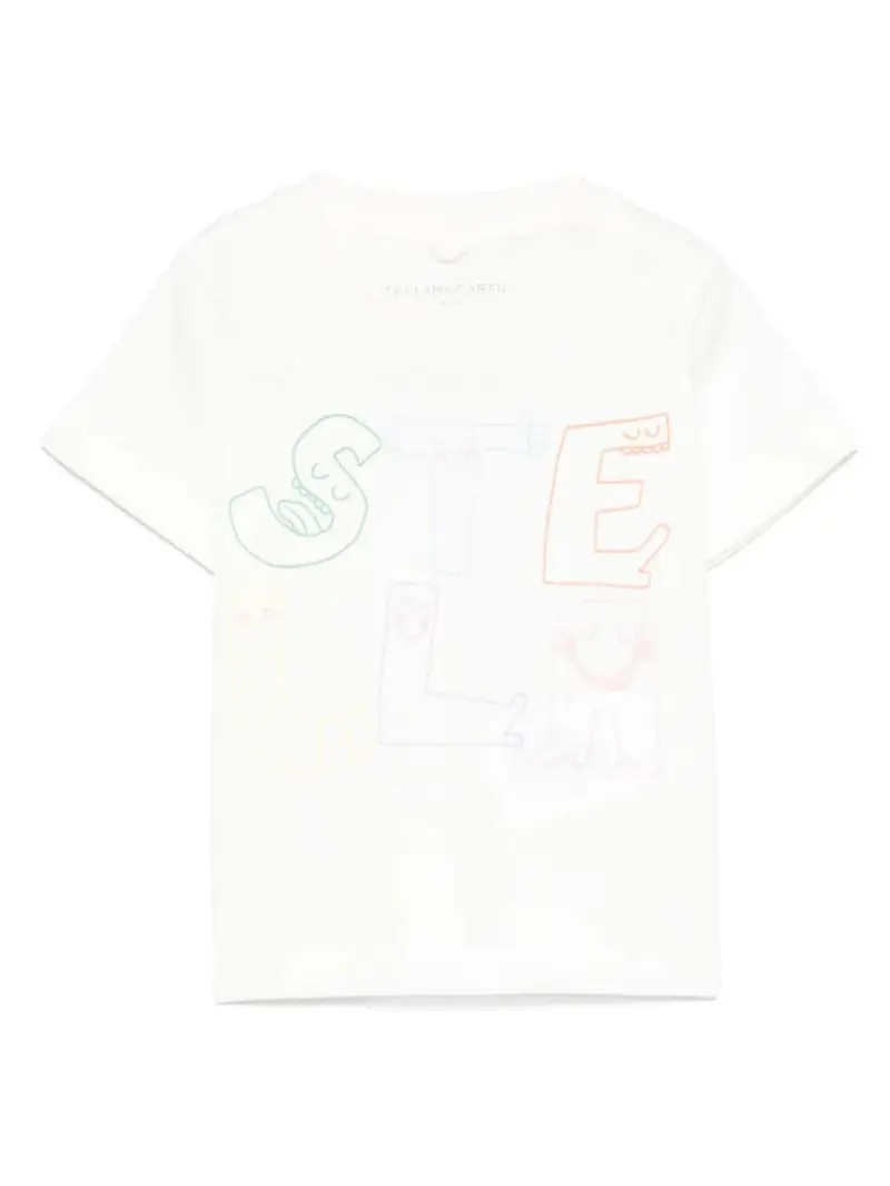 T-SHIRT BIANCA CON LOGO COLORATO STELLA MCCARTNEY