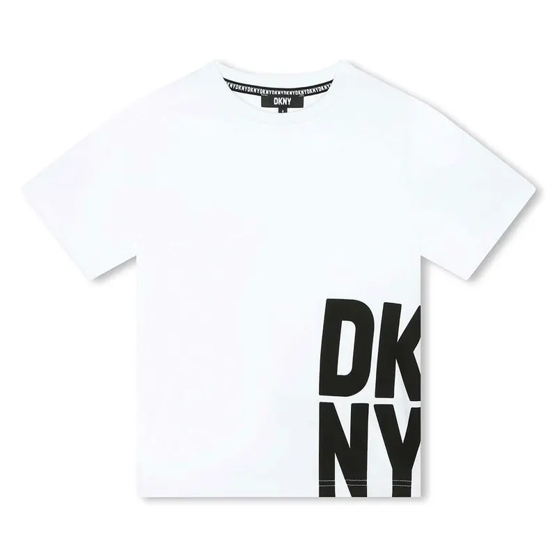 T-SHIRT BIANCA CON LOGO NERO DKNY