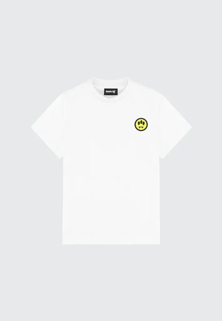 T-SHIRT BIANCA CON LOGO NERO SL RETRO BARROW