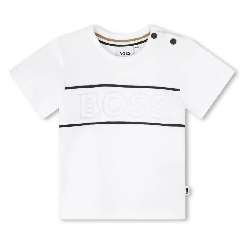 T-SHIRT BIANCA CON SCRITTA BOSS