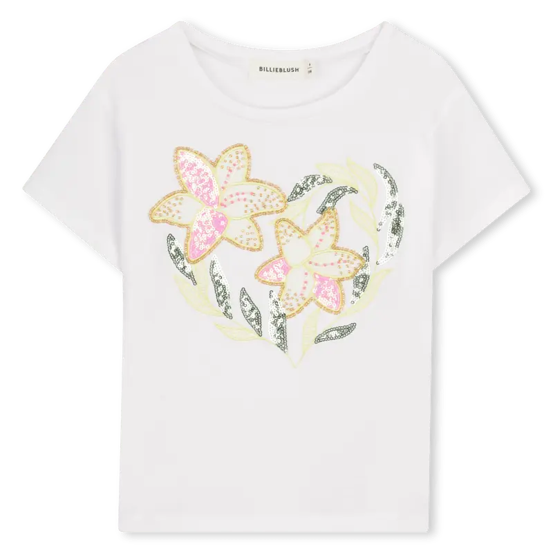 T-SHIRT BIANCA CON STAMPA A FIORI  BILLIEBLUSH