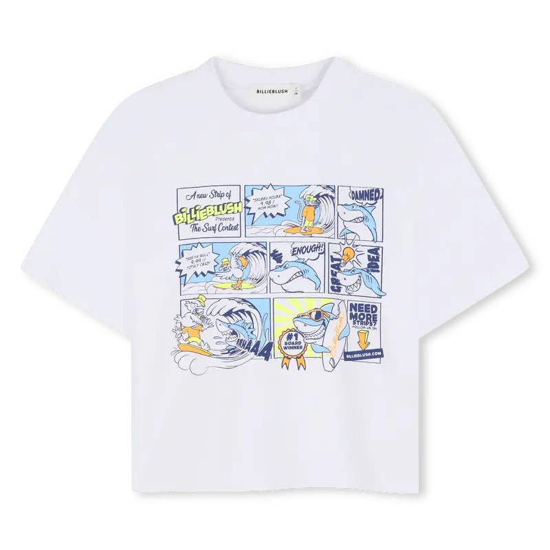 T-SHIRT BIANCA CON STAMPA BILLIEBLUSH