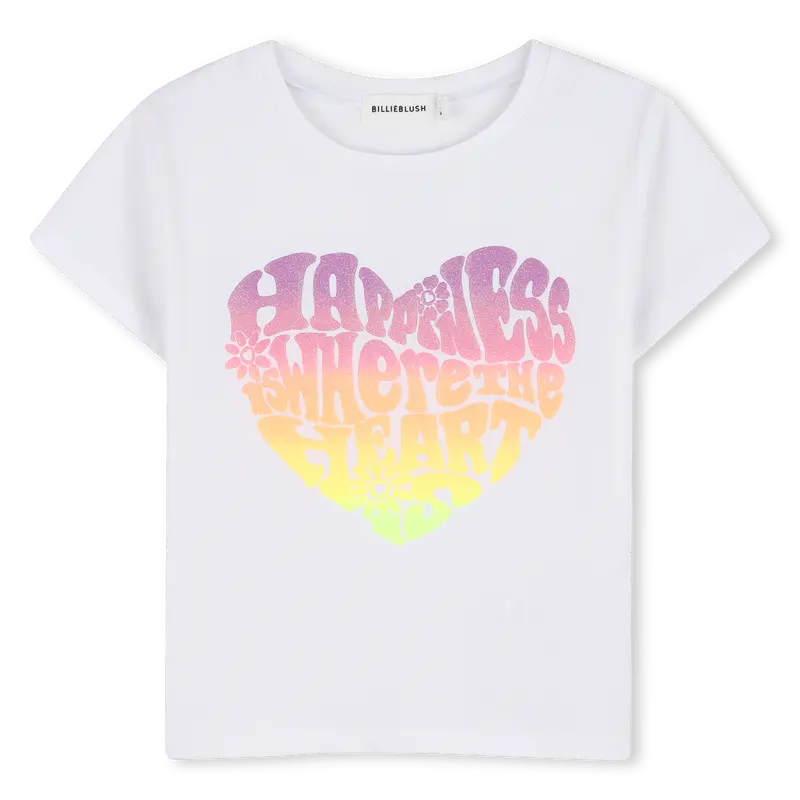 T-SHIRT BIANCA CON STAMPA BILLIEBLUSH