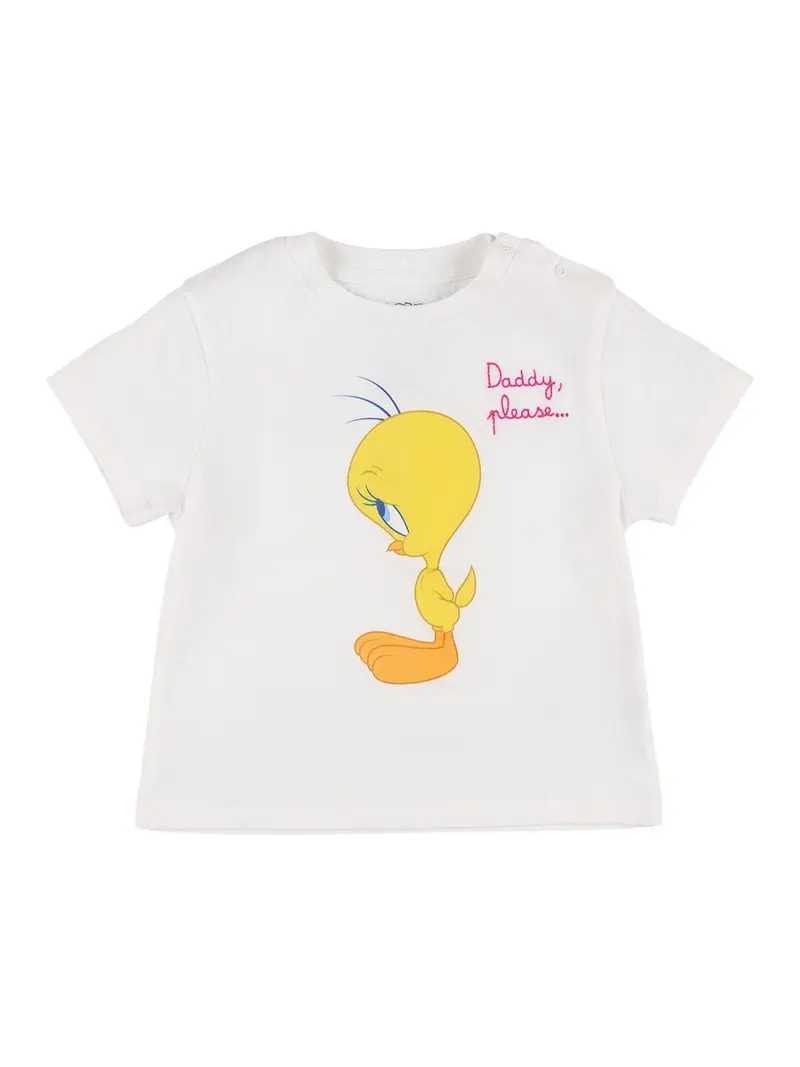 T-SHIRT BIANCA CON STAMPA TWEETY MC2 SAINT BARTH