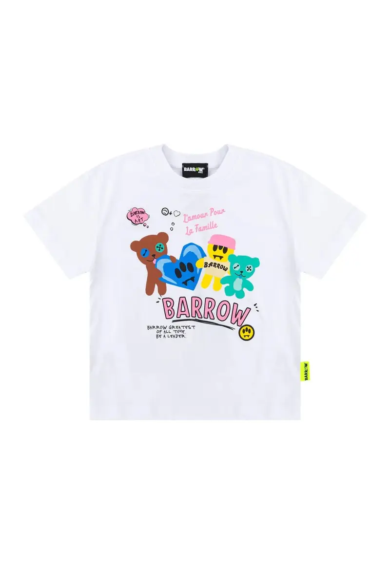 T-SHIRT  BIANCA CON STMAPA BARROW