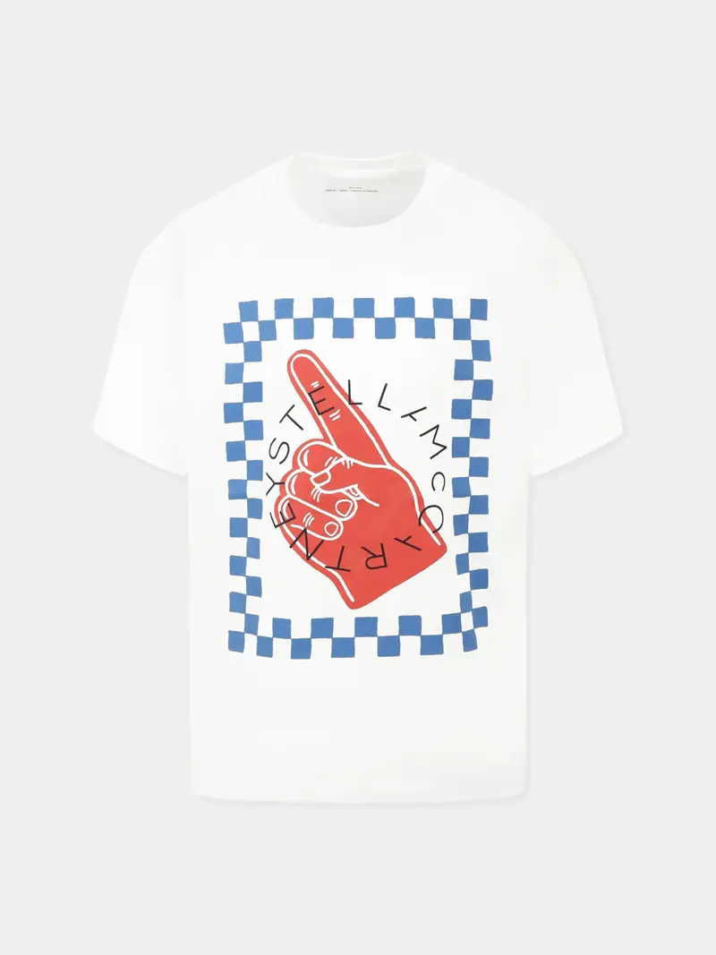 T-SHIRT CON DECORO MANO ROSSA STELLA MCCARTNEY