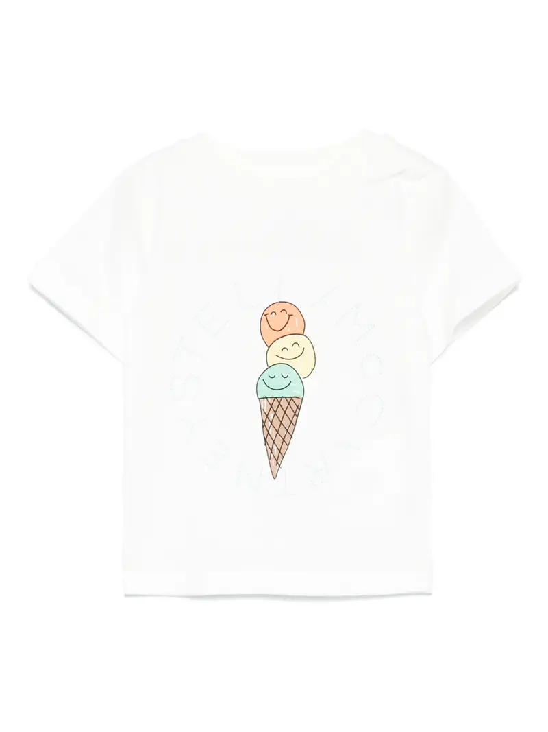 T-SHIRT CON FANTASIA DEL CONO GELATO STELLA MCCARTNEY