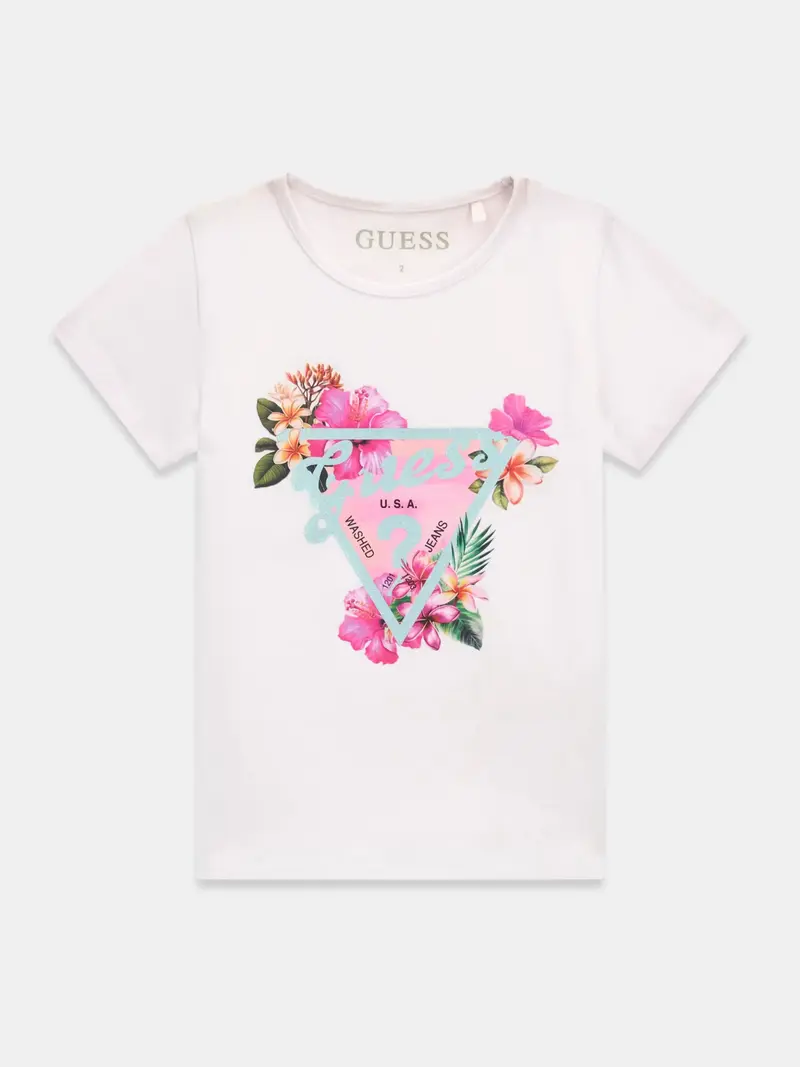 T-shirt con logo a triangolo