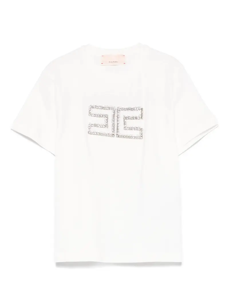 T-SHIRT CON LOGO DI CRISTALLI ELISABETTA FRANCHI