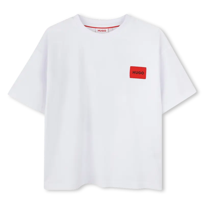 T-SHIRT CON LOGO ROSSO HUGO