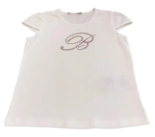 T-shirt con logo strass