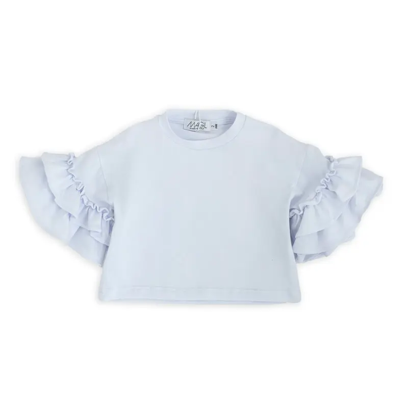 T-SHIRT CON MANICHE CON ROUCHES