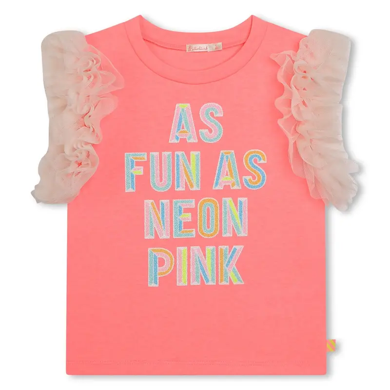 T-SHIRT CON MANICHE IN TULLE BILLIEBLUSH