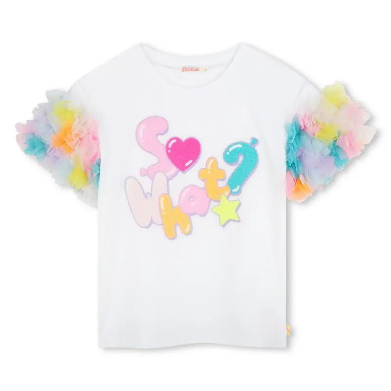 T-SHIRT CON MANICHE IN TULLE MULTICOLOR BILLIEBLUSH