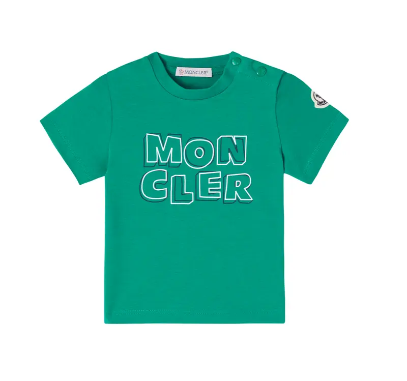 T-shirt con motivo logato in cotone