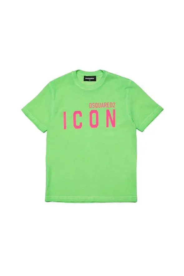 T-SHIRT CON STAMPA ICON FLUO