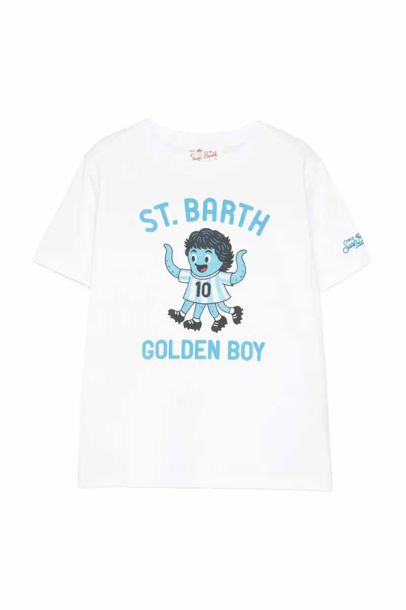 T-SHIRT CON STAMPA POLIPO MARADONA NAPOLI MC2 SAINT BARTH