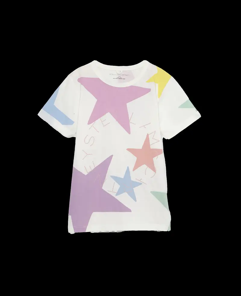 T-shirt con stampa stelle all-over