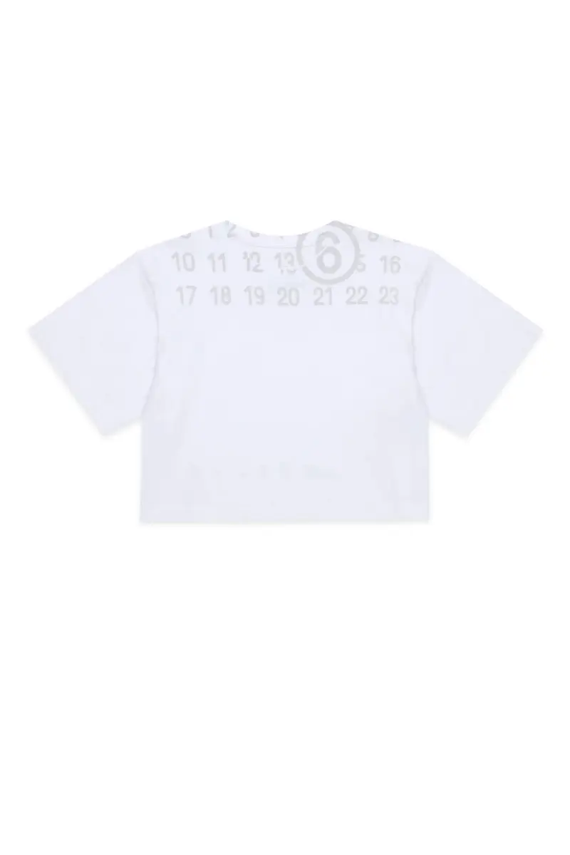 T-SHIRT CORTA BIANCA CON LOGO MAISON MARGIELA
