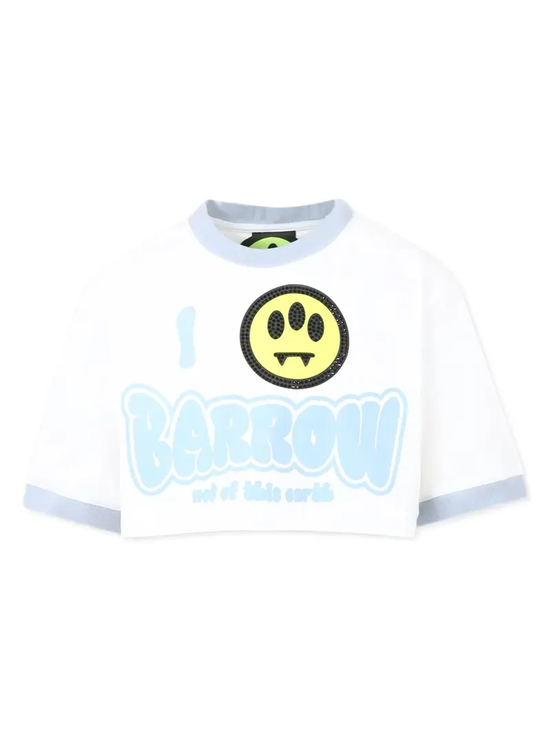 T-SHIRT CROPPED BIANCA-AZZURRA BARROW