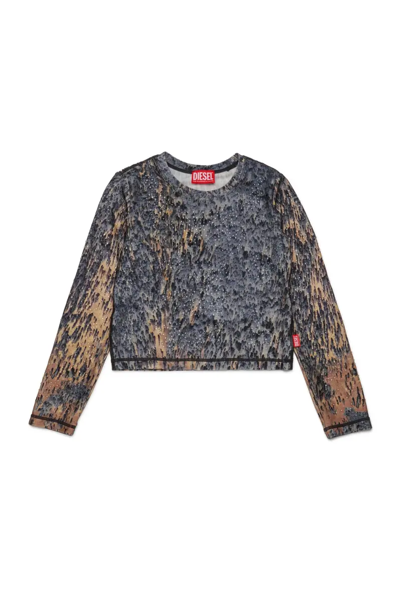 T-SHIRT ELASTICIZZATA MANICHE LUNGHE DIESEL