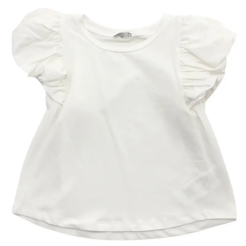 T-shirt elegante bambina con maniche rouge