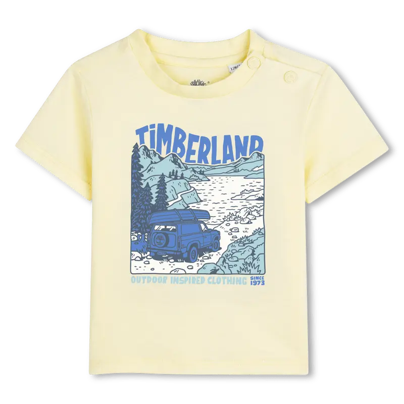 T-SHIRT GIALLA CON LOGO BLU TIMBERLAND