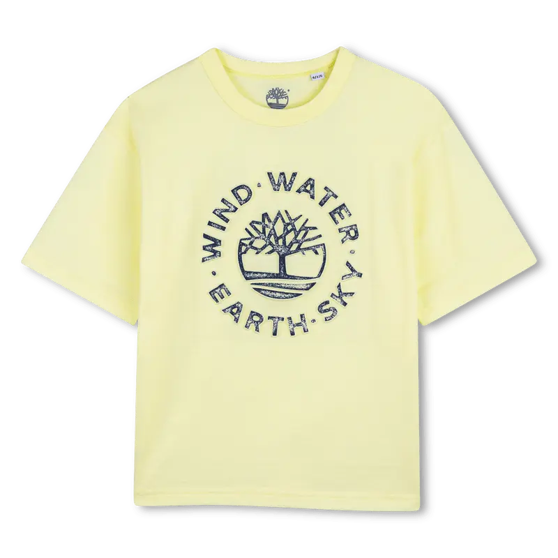 T-SHIRT GIALLA CON LOGO IN RILIEVO TIMBERLAND