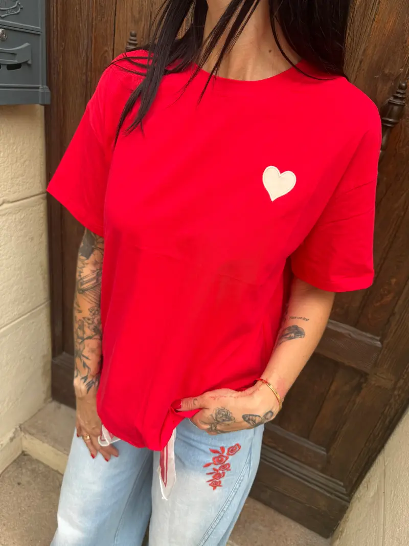 T-shirt heart - red