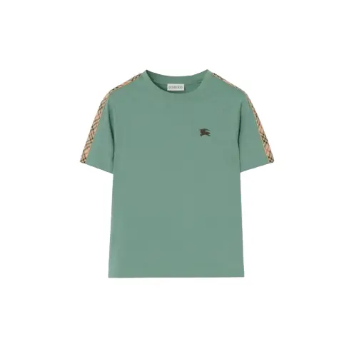 T-shirt in cotone con finiture Check