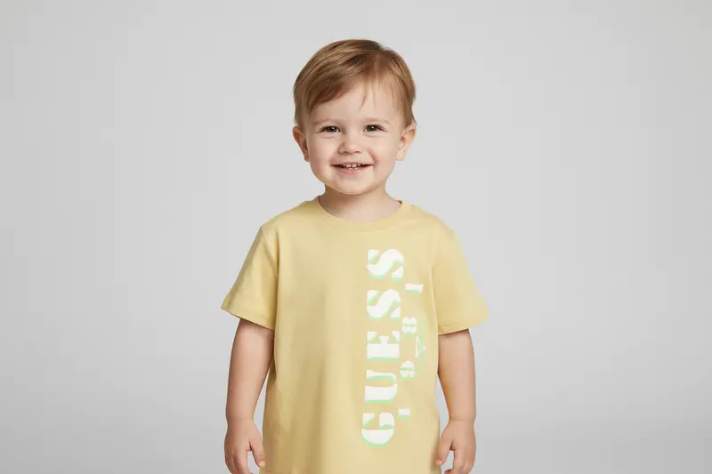 T-SHIRT IN COTONE GIALLO CHIARO